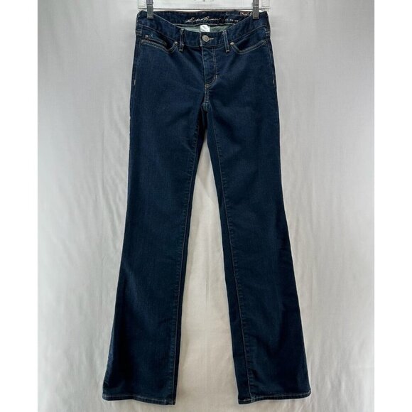 Eddie Bauer Denim - Eddie Bauer Jeans Women Size 0 Truly Straight Bootcut Low Rise Denim Blue